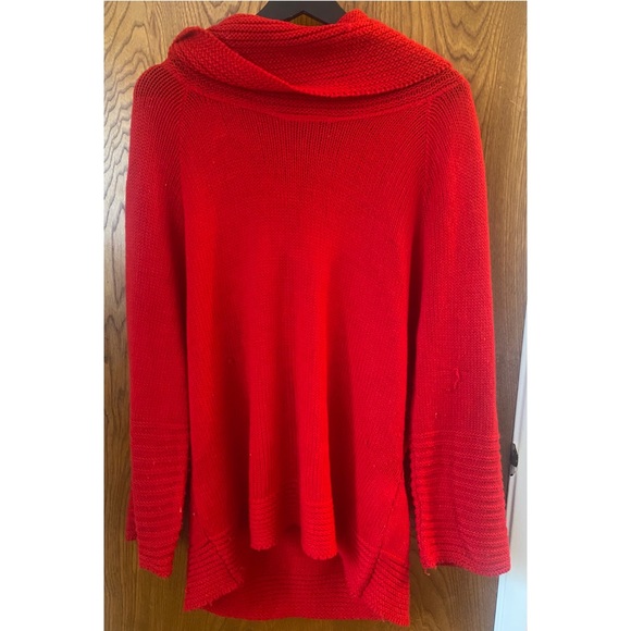 Ashley Stewart Red Cowl Sweater size 14/16 - Picture 2 of 5